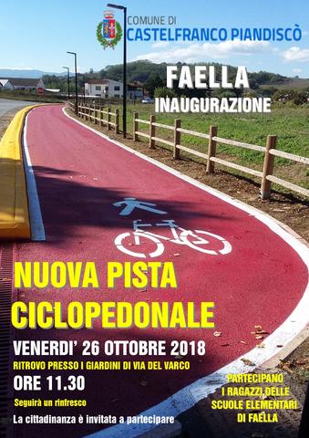 Inaugurazione della nuova pista ciclopedonale a Faella 